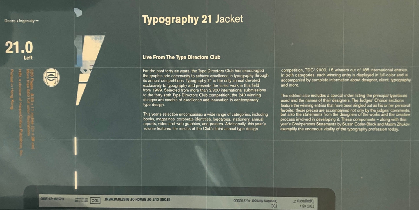 Typography 21: The Annual of the Type Directors Club (Used - very good condition)