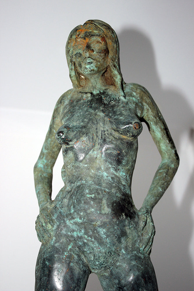 Bronze female sculpture