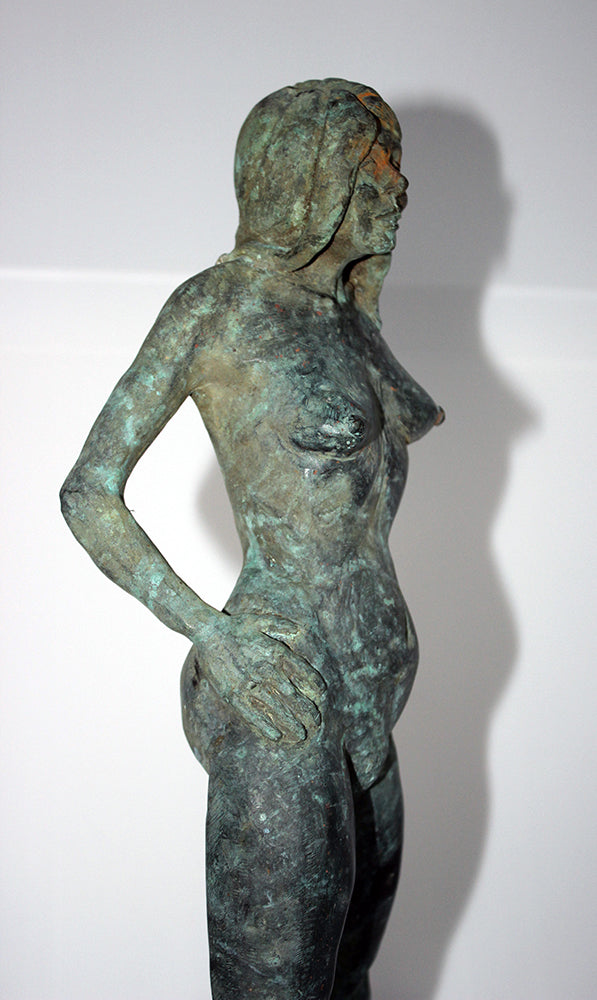 Bronze female sculpture